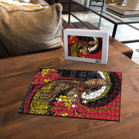 Papua New Guinea Language Week Puzzle Bird Of Paradise Tribal Floral Pattern DT05 - Polynesian Pride