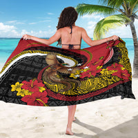 Papua New Guinea Language Week Sarong Bird Of Paradise Tribal Floral Pattern DT05 - Polynesian Pride