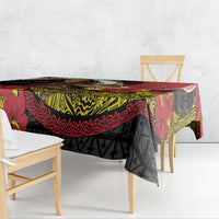 Papua New Guinea Language Week Tablecloth Bird Of Paradise Tribal Floral Pattern DT05 - Polynesian Pride