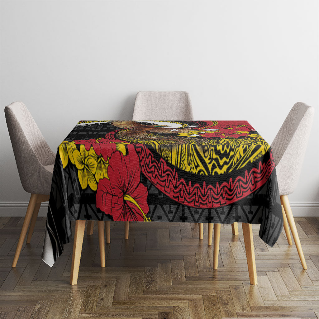 Papua New Guinea Language Week Tablecloth Bird Of Paradise Tribal Floral Pattern DT05 - Polynesian Pride