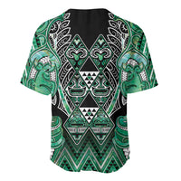 Aotearoa Ngati Awa Baseball Jersey Maori Tribal Green Marble Paua Shell Pattern DT05 - Polynesian Pride