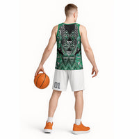 Aotearoa Ngati Awa Basketball Jersey Maori Tribal Green Marble Paua Shell Pattern DT05 - Polynesian Pride