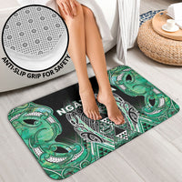 Aotearoa Ngati Awa Bathroom Set Maori Tribal Green Marble Paua Shell Pattern DT05 - Polynesian Pride