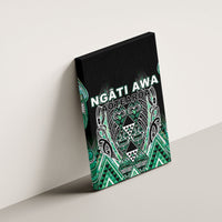 Aotearoa Ngati Awa Canvas Wall Art Maori Tribal Green Marble Paua Shell Pattern DT05 - Polynesian Pride
