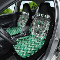 Aotearoa Ngati Awa Car Seat Cover Maori Tribal Green Marble Paua Shell Pattern DT05 - Polynesian Pride
