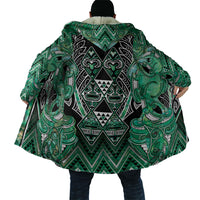 Aotearoa Ngati Awa Cloak Maori Tribal Green Marble Paua Shell Pattern DT05 - Polynesian Pride