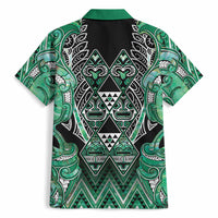 Aotearoa Ngati Awa Hawaiian Shirt Maori Tribal Green Marble Paua Shell Pattern DT05 - Polynesian Pride