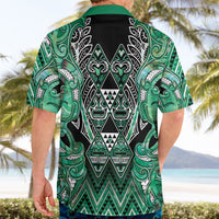 Aotearoa Ngati Awa Hawaiian Shirt Maori Tribal Green Marble Paua Shell Pattern DT05 - Polynesian Pride