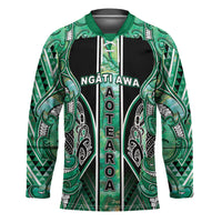 Aotearoa Ngati Awa Hockey Jersey Maori Tribal Green Marble Paua Shell Pattern DT05 Unisex Green - Polynesian Pride
