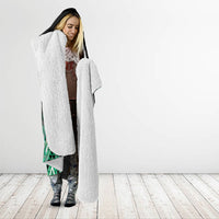 Aotearoa Ngati Awa Hooded Blanket Maori Tribal Green Marble Paua Shell Pattern DT05 - Polynesian Pride