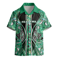 Aotearoa Ngati Awa Kid Hawaiian Shirt Maori Tribal Green Marble Paua Shell Pattern DT05 - Polynesian Pride