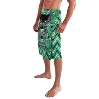 Aotearoa Ngati Awa Lavalava Maori Tribal Green Marble Paua Shell Pattern DT05 - Polynesian Pride