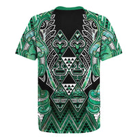 Aotearoa Ngati Awa Rugby Jersey Maori Tribal Green Marble Paua Shell Pattern DT05 - Polynesian Pride