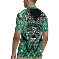Aotearoa Ngati Awa Rugby Jersey Maori Tribal Green Marble Paua Shell Pattern DT05 - Polynesian Pride
