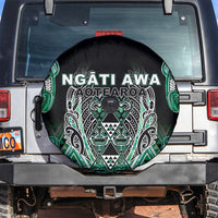 Aotearoa Ngati Awa Spare Tire Cover Maori Tribal Green Marble Paua Shell Pattern DT05 Green - Polynesian Pride