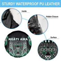 Aotearoa Ngati Awa Spare Tire Cover Maori Tribal Green Marble Paua Shell Pattern DT05 - Polynesian Pride