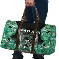 Aotearoa Ngati Awa Travel Bag Maori Tribal Green Marble Paua Shell Pattern DT05 - Polynesian Pride