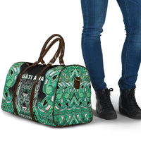Aotearoa Ngati Awa Travel Bag Maori Tribal Green Marble Paua Shell Pattern DT05 - Polynesian Pride