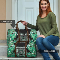 Aotearoa Ngati Awa Travel Bag Maori Tribal Green Marble Paua Shell Pattern DT05 - Polynesian Pride