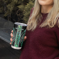 Aotearoa Ngati Awa Tumbler Cup Maori Tribal Green Marble Paua Shell Pattern DT05 - Polynesian Pride