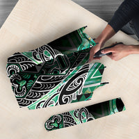Aotearoa Ngati Awa Umbrella Maori Tribal Green Marble Paua Shell Pattern DT05 - Polynesian Pride