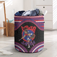Samoa Mixed Martial Arts Laundry Basket Flying Knee Of Samoan DT05 Black - Polynesian Pride
