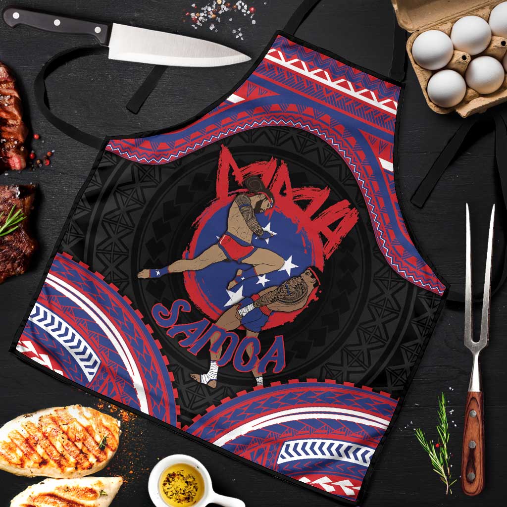Samoa Mixed Martial Arts Apron Flying Knee Of Samoan - Polynesian Pride