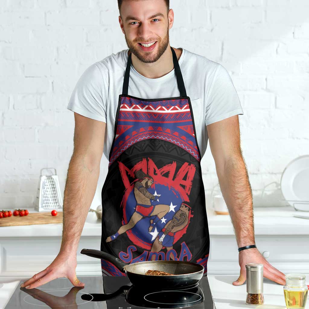 Samoa Mixed Martial Arts Apron Flying Knee Of Samoan - Polynesian Pride