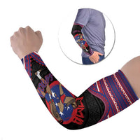 Personalised Samoa Mixed Martial Arts Arm Sleeves Flying Knee Of Samoan DT05 Set of 2 Black - Polynesian Pride