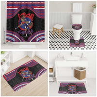 Samoa Mixed Martial Arts Bathroom Set Flying Knee Of Samoan - Polynesian Pride