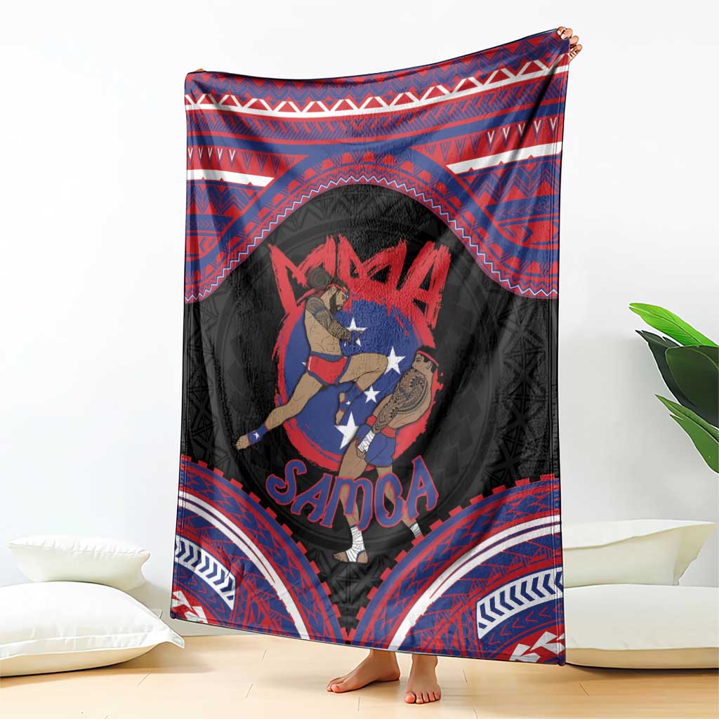 Samoa Mixed Martial Arts Blanket Flying Knee Of Samoan - Polynesian Pride