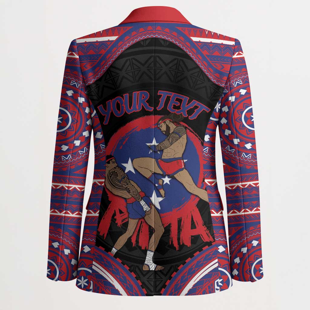 Personalised Samoa Mixed Martial Arts Blazer Flying Knee Of Samoan - Polynesian Pride