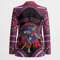 Personalised Samoa Mixed Martial Arts Blazer Flying Knee Of Samoan - Polynesian Pride