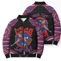 Personalised Samoa Mixed Martial Arts Bomber Puffer Jacket Flying Knee Of Samoan DT05 - Polynesian Pride