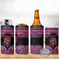 Personalised Samoa Mixed Martial Arts 4 in 1 Can Cooler Tumbler Flying Knee Of Samoan - Polynesian Pride