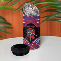 Personalised Samoa Mixed Martial Arts 4 in 1 Can Cooler Tumbler Flying Knee Of Samoan - Polynesian Pride