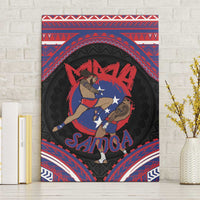 Samoa Mixed Martial Arts Canvas Wall Art Flying Knee Of Samoan DT05 Without Frame Black - Polynesian Pride