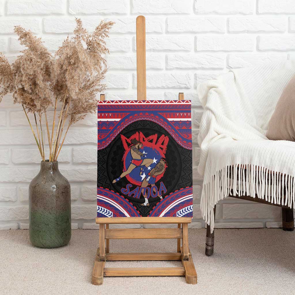 Samoa Mixed Martial Arts Canvas Wall Art Flying Knee Of Samoan DT05 - Polynesian Pride