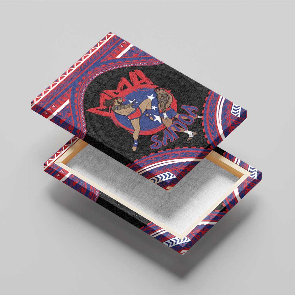 Samoa Mixed Martial Arts Canvas Wall Art Flying Knee Of Samoan DT05 - Polynesian Pride