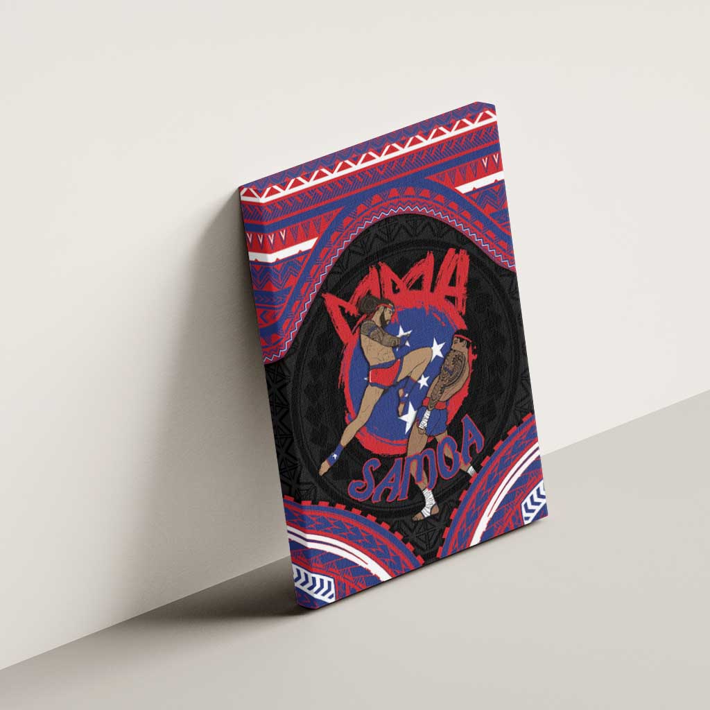 Samoa Mixed Martial Arts Canvas Wall Art Flying Knee Of Samoan DT05 - Polynesian Pride