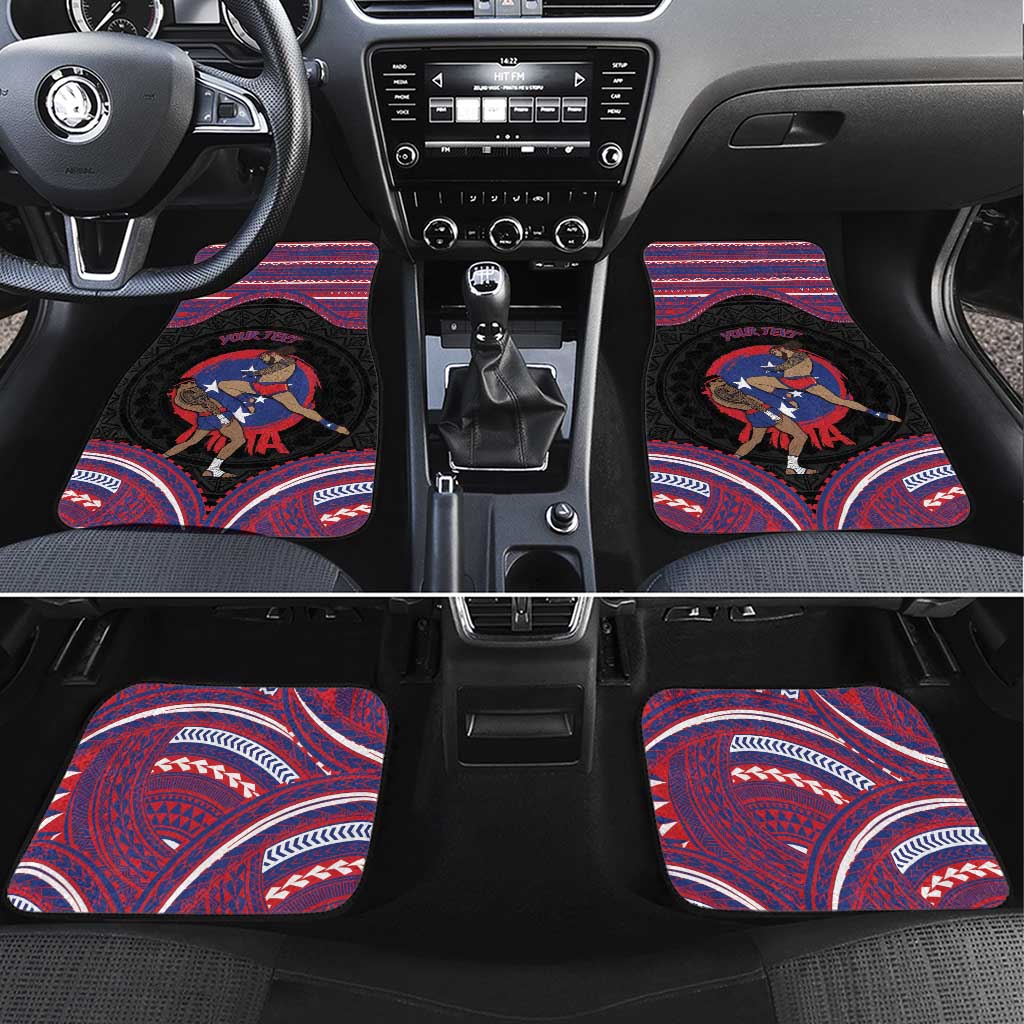 Personalised Samoa Mixed Martial Arts Car Mats Flying Knee Of Samoan - Polynesian Pride