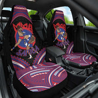 Samoa Mixed Martial Arts Car Seat Cover Flying Knee Of Samoan - Polynesian Pride