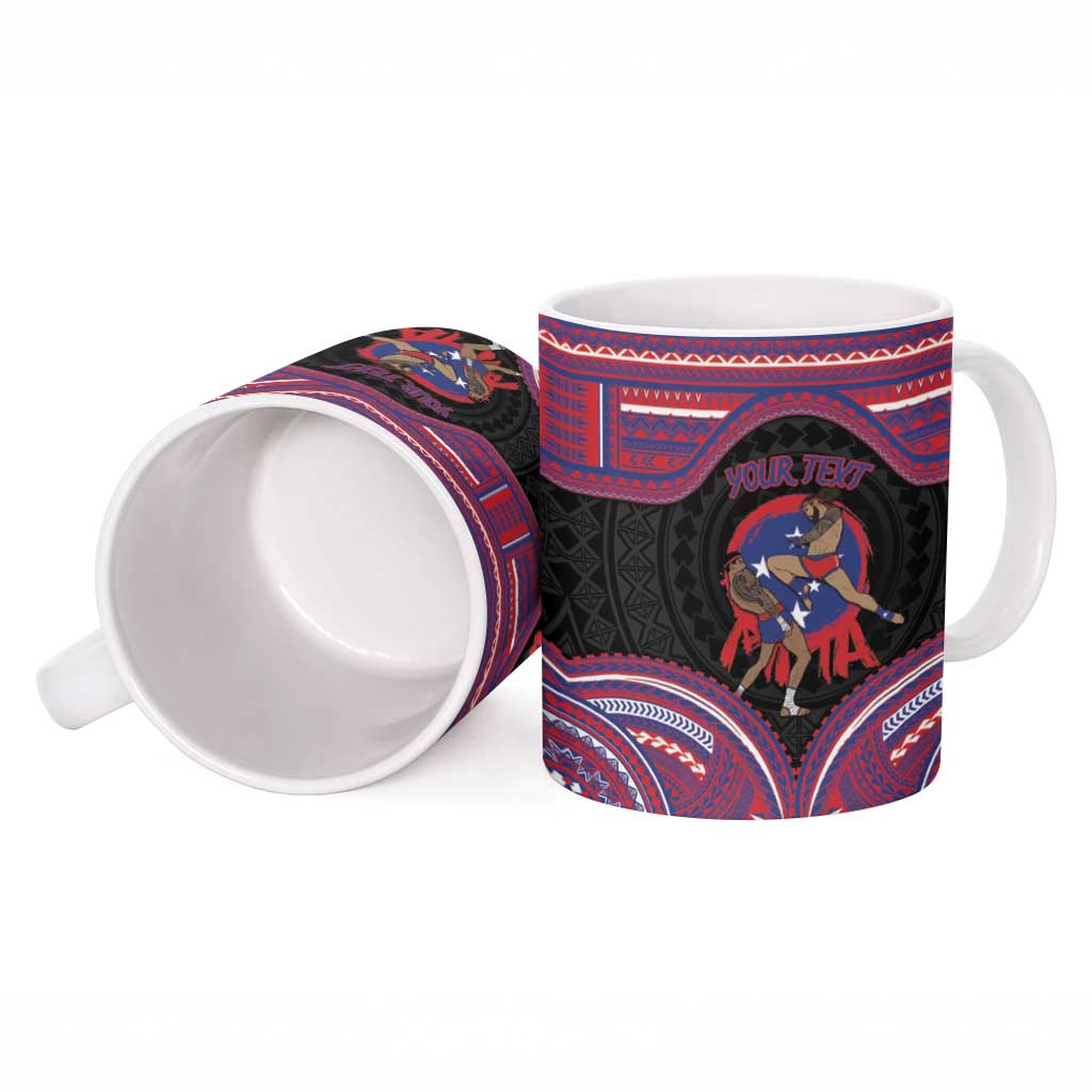 Personalised Samoa Mixed Martial Arts Ceramic Mug Flying Knee Of Samoan DT05 - Polynesian Pride