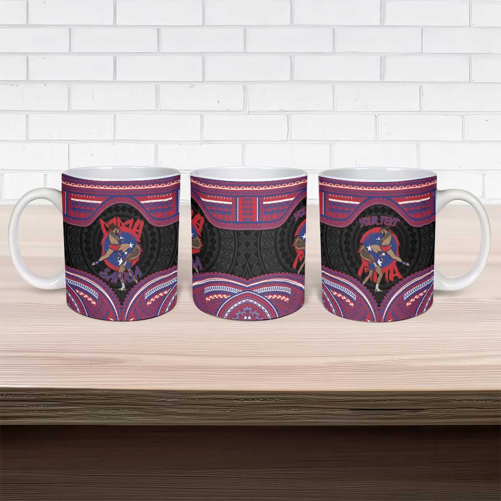 Personalised Samoa Mixed Martial Arts Ceramic Mug Flying Knee Of Samoan DT05 - Polynesian Pride