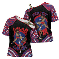 Personalised Samoa Mixed Martial Arts Cross Shoulder Shirt Flying Knee Of Samoan DT05 - Polynesian Pride