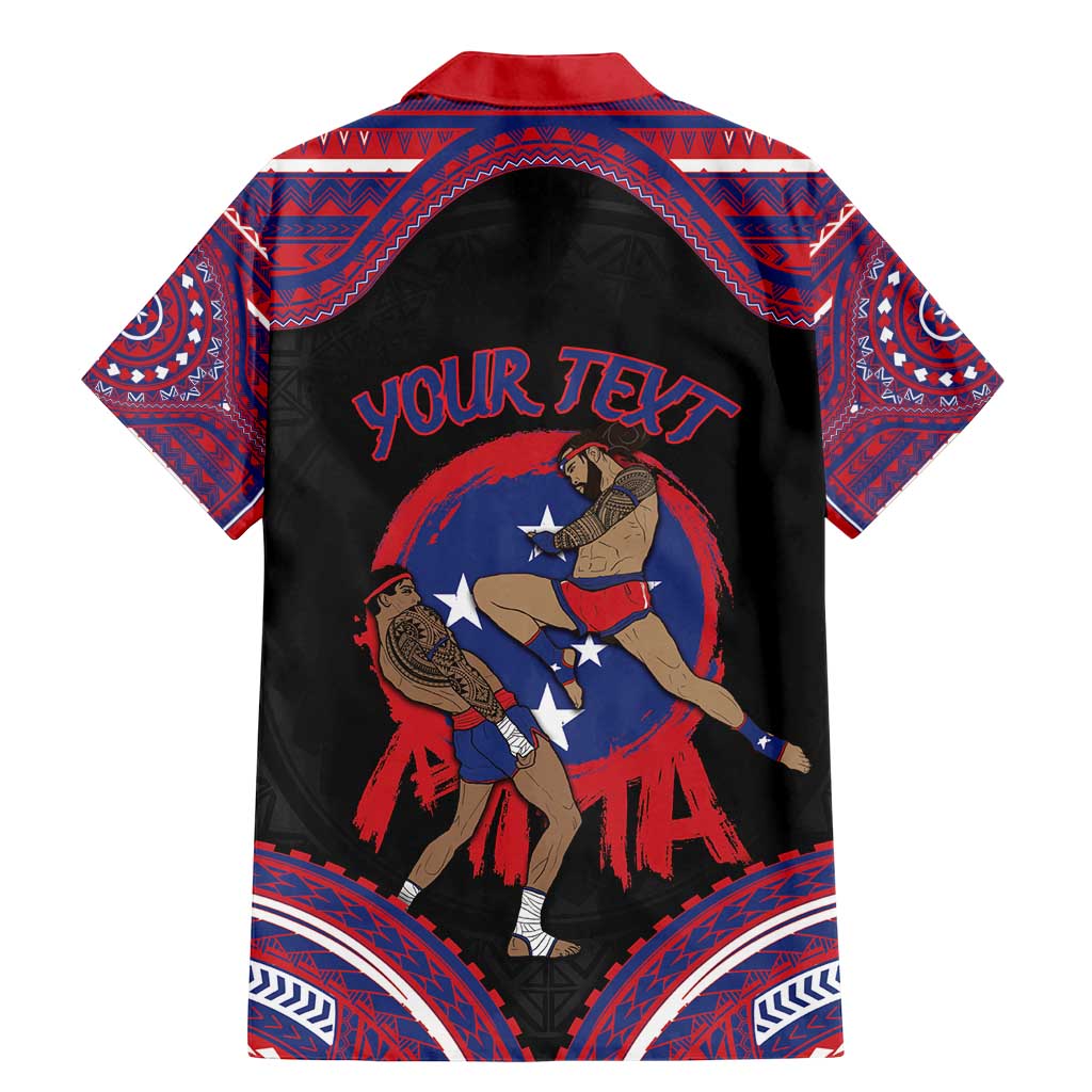 Personalised Samoa Mixed Martial Arts Family Matching Mermaid Dress and Hawaiian Shirt Flying Knee Of Samoan - Polynesian Pride