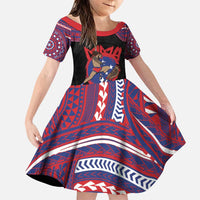 Personalised Samoa Mixed Martial Arts Family Matching Puletasi and Hawaiian Shirt Flying Knee Of Samoan - Polynesian Pride