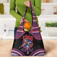 Samoa Mixed Martial Arts Grocery Bag Flying Knee Of Samoan - Polynesian Pride