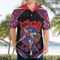 Personalised Samoa Mixed Martial Arts Hawaiian Shirt Flying Knee Of Samoan DT05 - Polynesian Pride