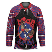 Personalised Samoa Mixed Martial Arts Hockey Jersey Flying Knee Of Samoan - Polynesian Pride